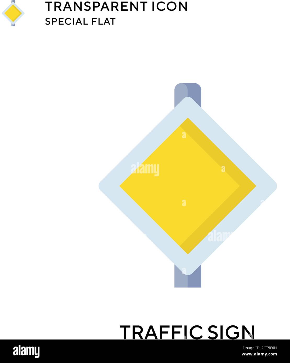 Traffic sign vector icon. Flat style illustration. EPS 10 vector Stock ...