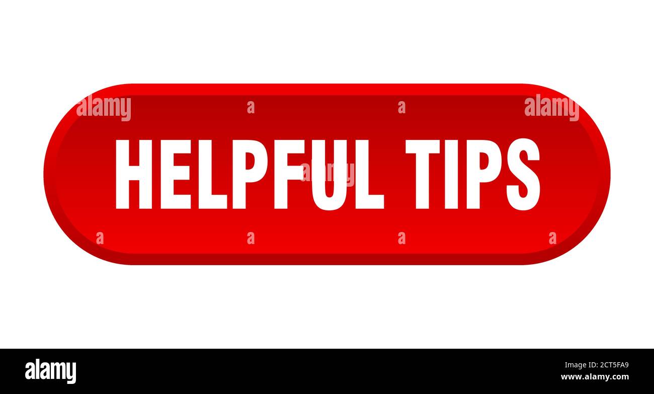 helpful tips button. rounded sign isolated on white background Stock Vector