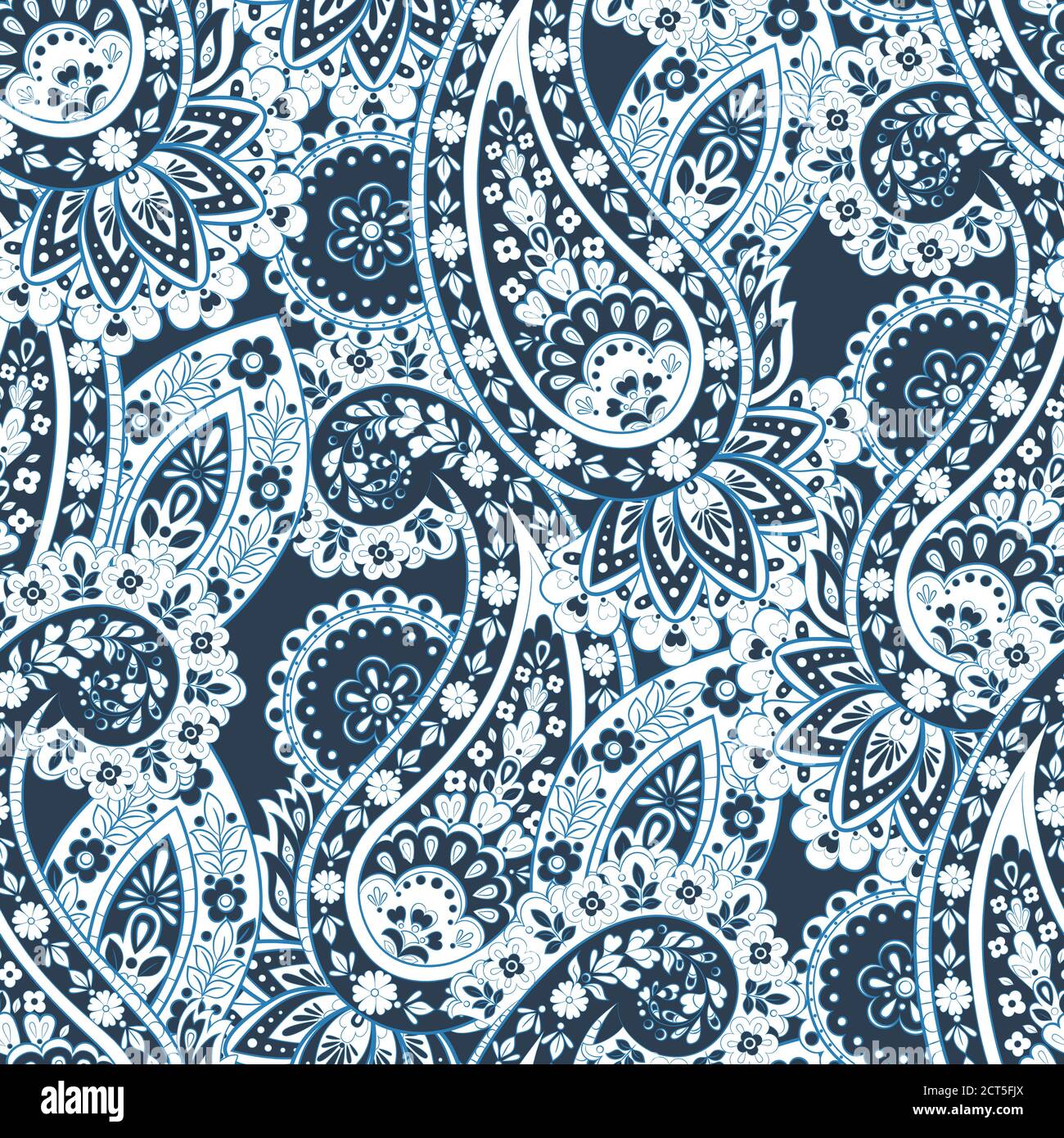 Seamless Paisley pattern. Floral vector illustration Stock Vector