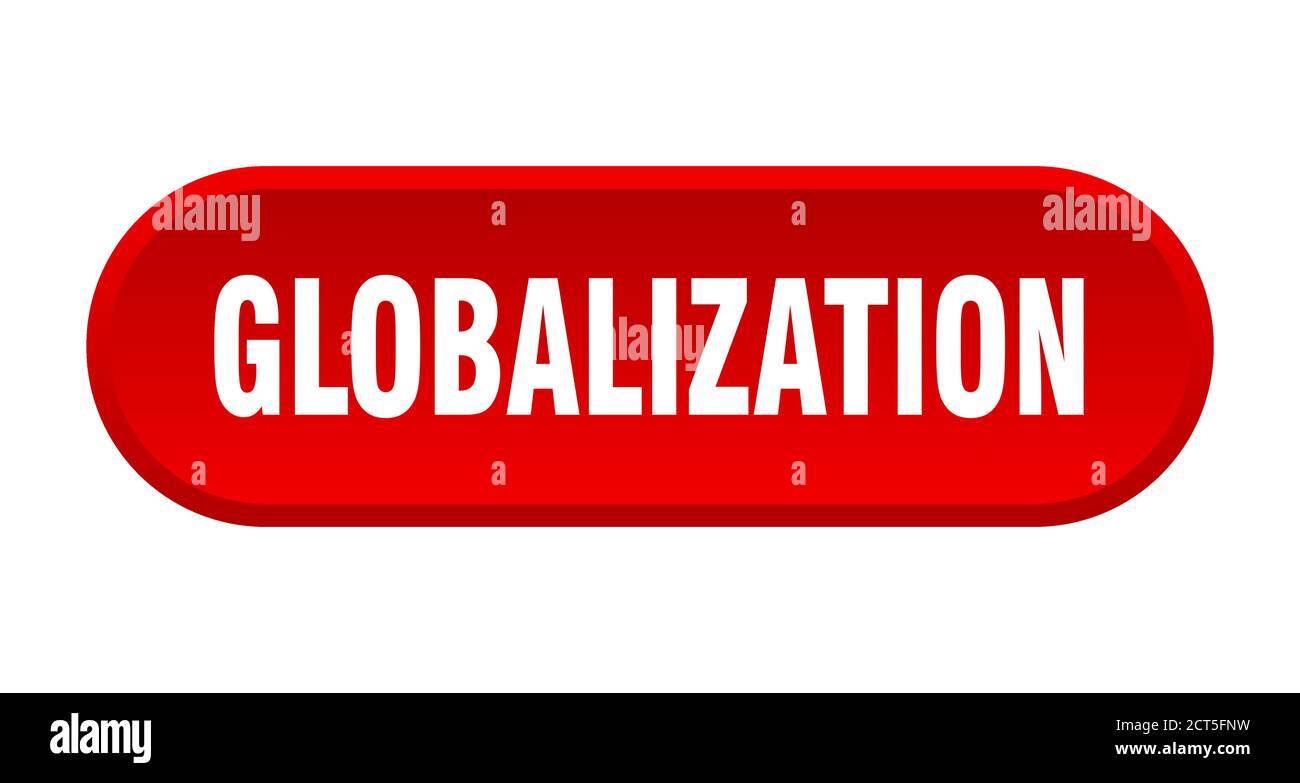 globalization button. rounded sign isolated on white background Stock ...