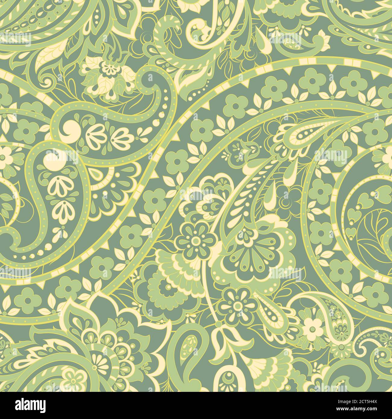 Seamless Paisley pattern. Floral vector illustration Stock Vector Image ...