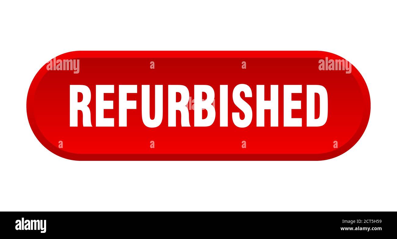 refurbished button. rounded sign isolated on white background Stock ...
