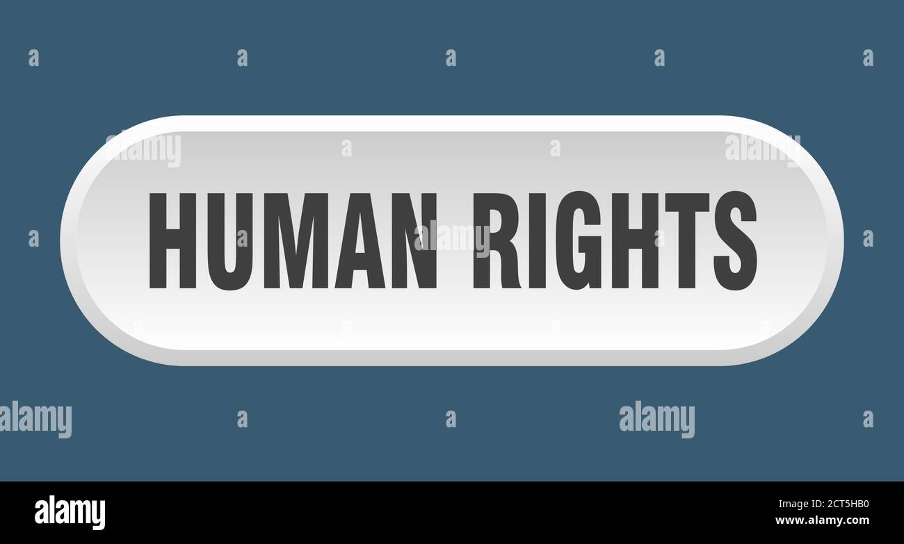 human rights button. rounded sign isolated on white background Stock ...