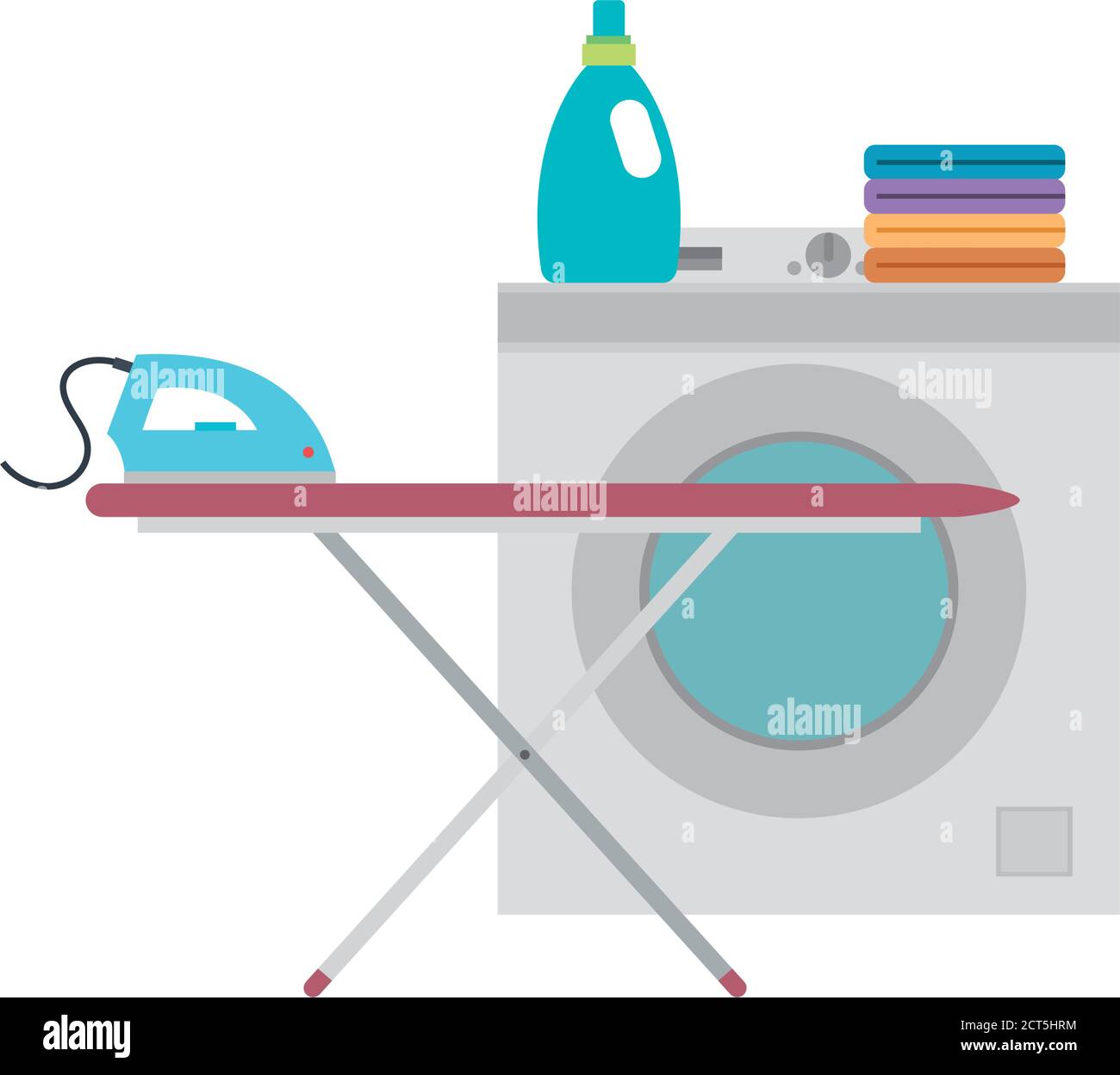 Laundry objetcts icons. Laundry service at home - Vector Stock Vector