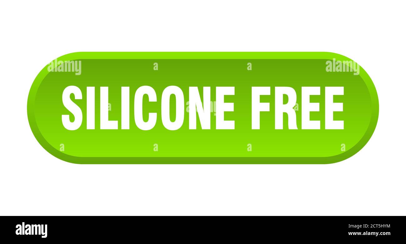 silicone free button. rounded sign isolated on white background Stock ...