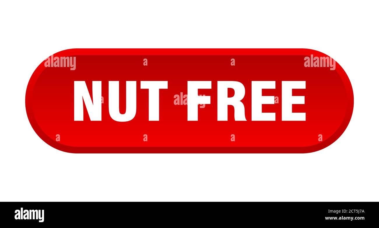 nut free button. rounded sign isolated on white background Stock Vector ...