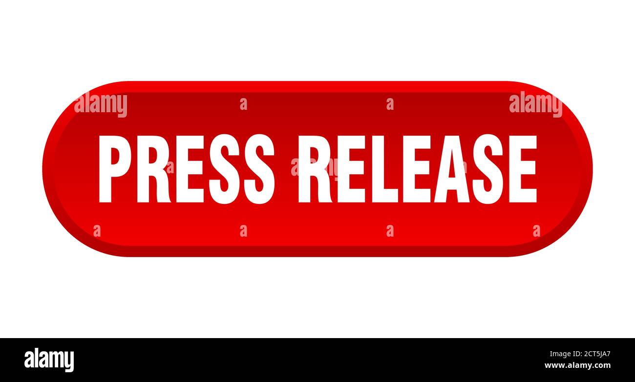 press release button. rounded sign isolated on white background Stock ...