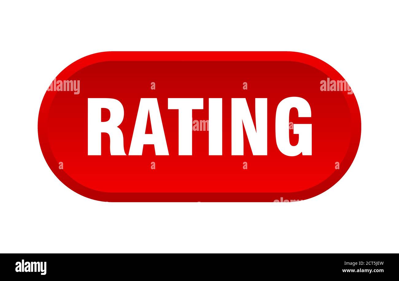 Red Rating Button rating button. rounded sign isolated on white background Stock Vector ...