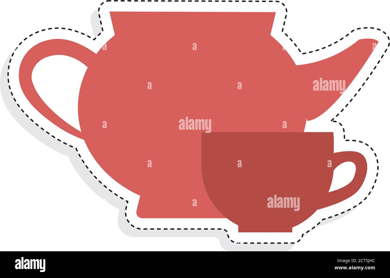 Isolated teapot and cup icon - Vector illustration Stock Vector