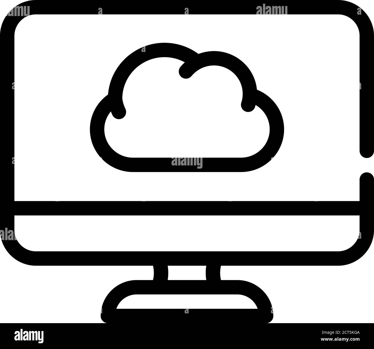 computer files cloud storage line icon vector illustration Stock Vector ...