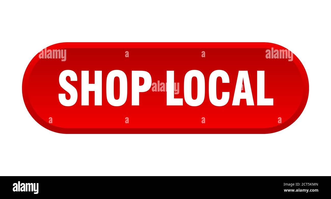 shop local button. rounded sign isolated on white background Stock ...