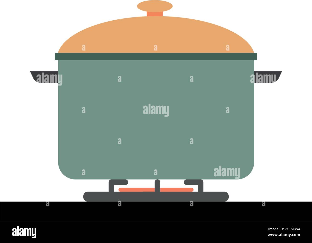 Isolated pot on the stove. Kitchen objects - Vector Stock Vector Image &amp; Art - Alamy