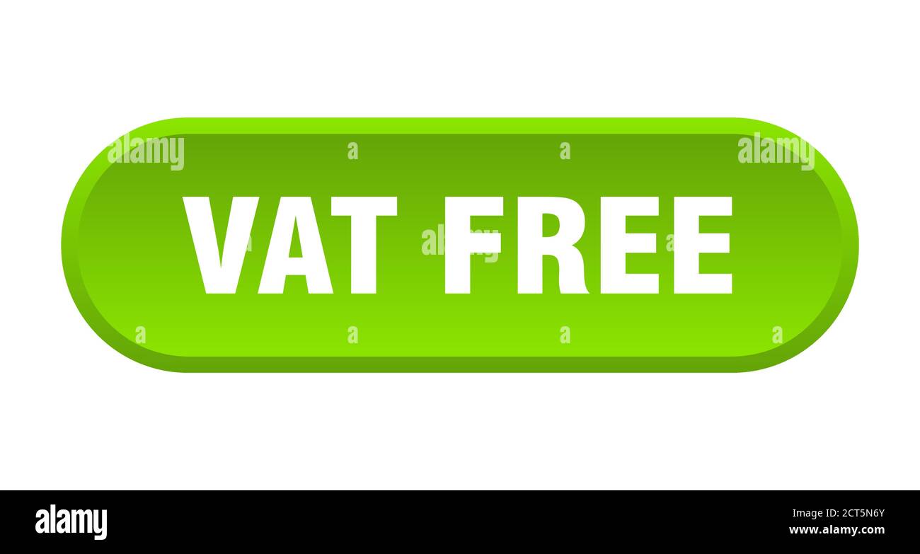 vat free button. rounded sign isolated on white background Stock Vector