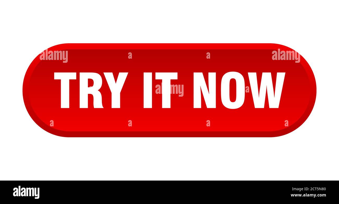 try it now button. rounded sign isolated on white background Stock ...