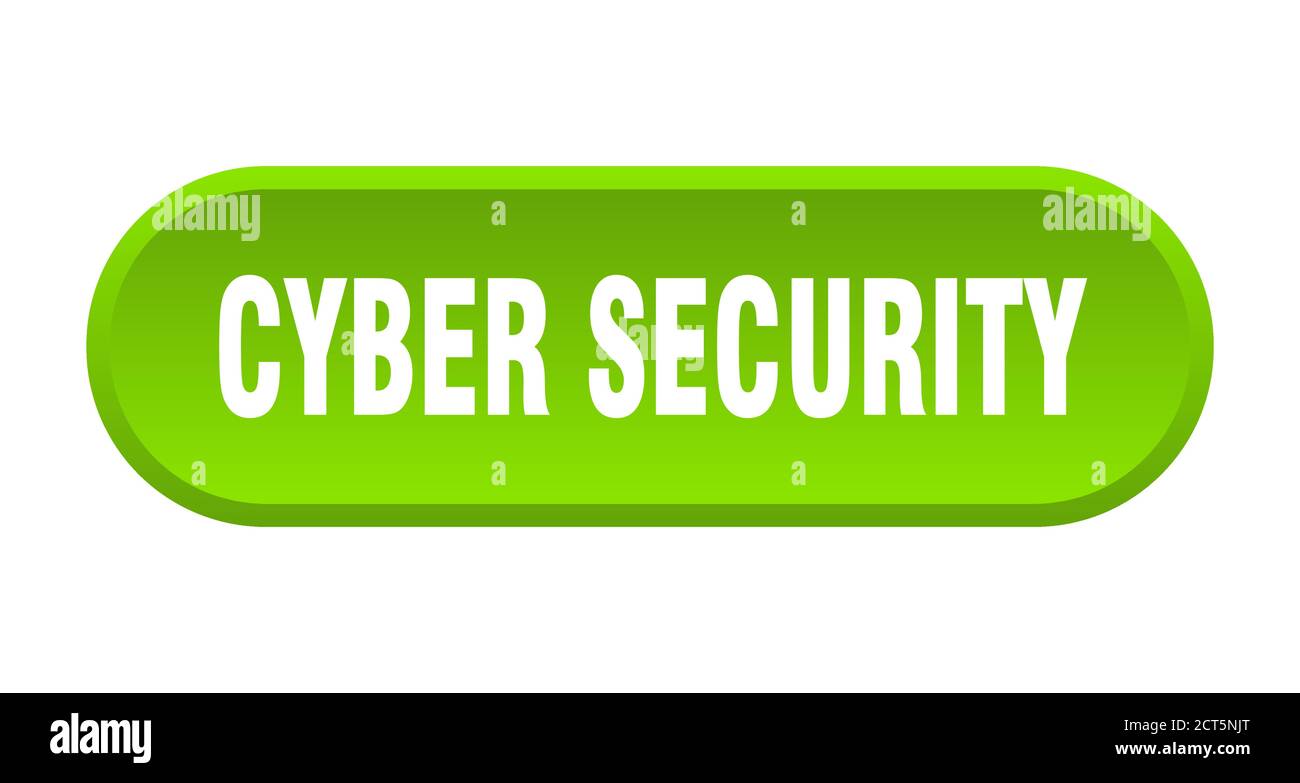 cyber security button. rounded sign isolated on white background Stock Vector