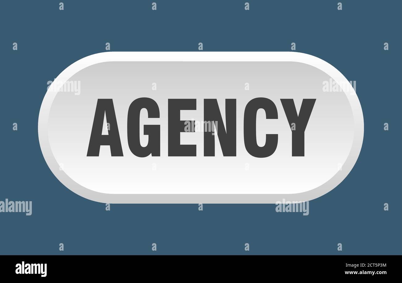 agency button. rounded sign isolated on white background Stock Vector ...