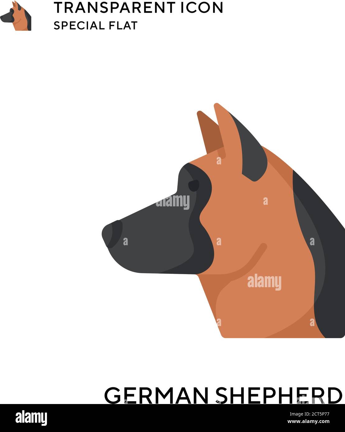 German shepherd dog outdoor portrait Stock Vector Images - Alamy