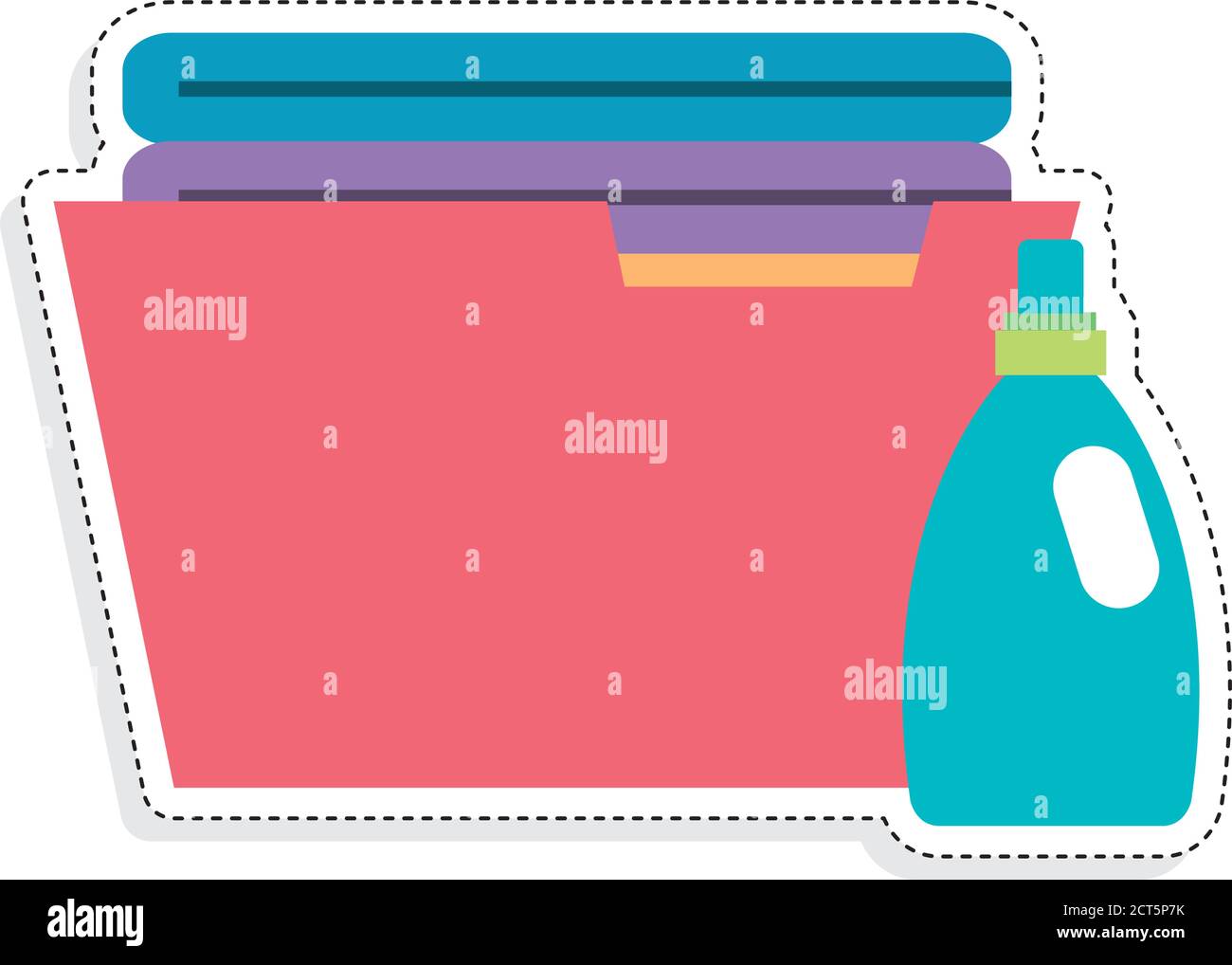 Isolated laundry icons. Softener icon - Vector illustration Stock Vector