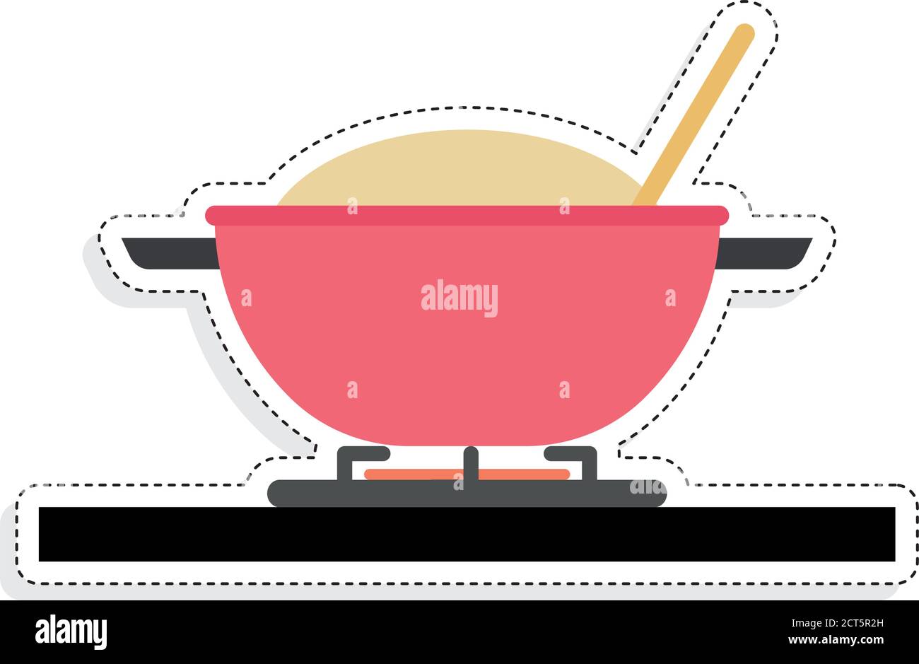 Isolated pot on the stove. Kitchen objects - Vector Stock Vector Image &amp; Art - Alamy
