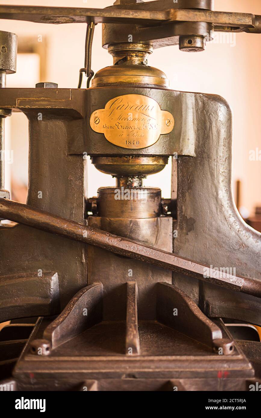 Old printing press, Pompallier Mission House, Russell, Bay of Islands