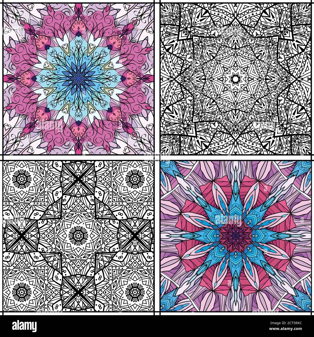 Seamless black and white tiled moroccan pattern. Seamless tribal texture for fabrics, wallpapers and your creativity Stock Vector