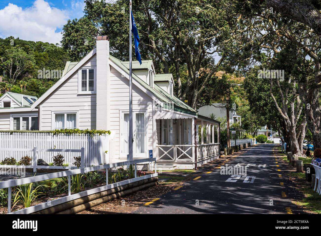 Old Police Station, Russell, Bay of Islands, Northland Region, North Island, New Zealand Stock Photo