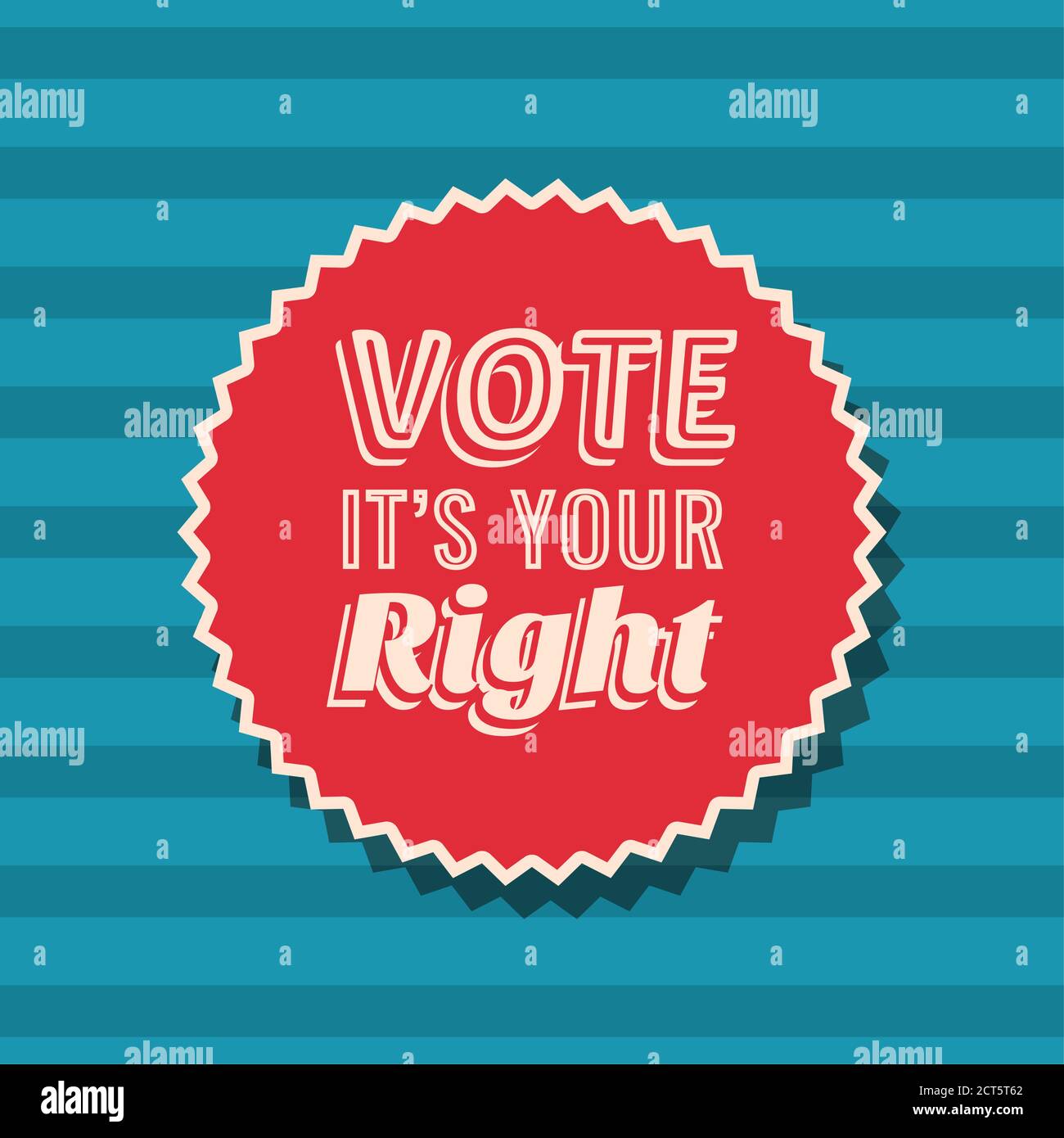 Vote its your right on seal stamp vector design Stock Vector Image ...