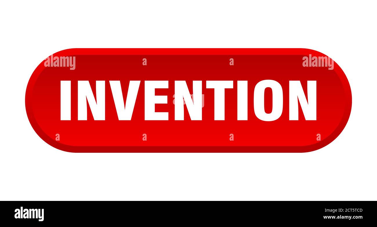 invention button. rounded sign isolated on white background Stock ...