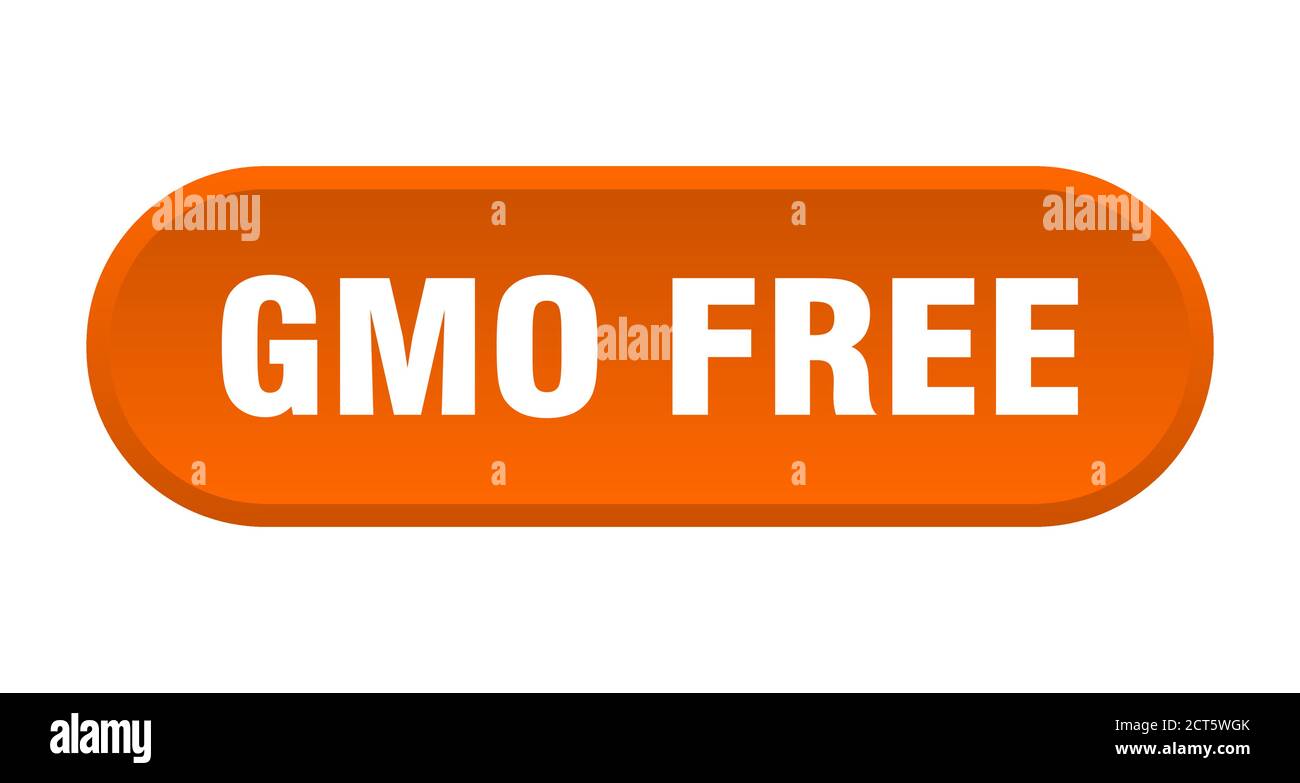 gmo free button. rounded sign isolated on white background Stock Vector