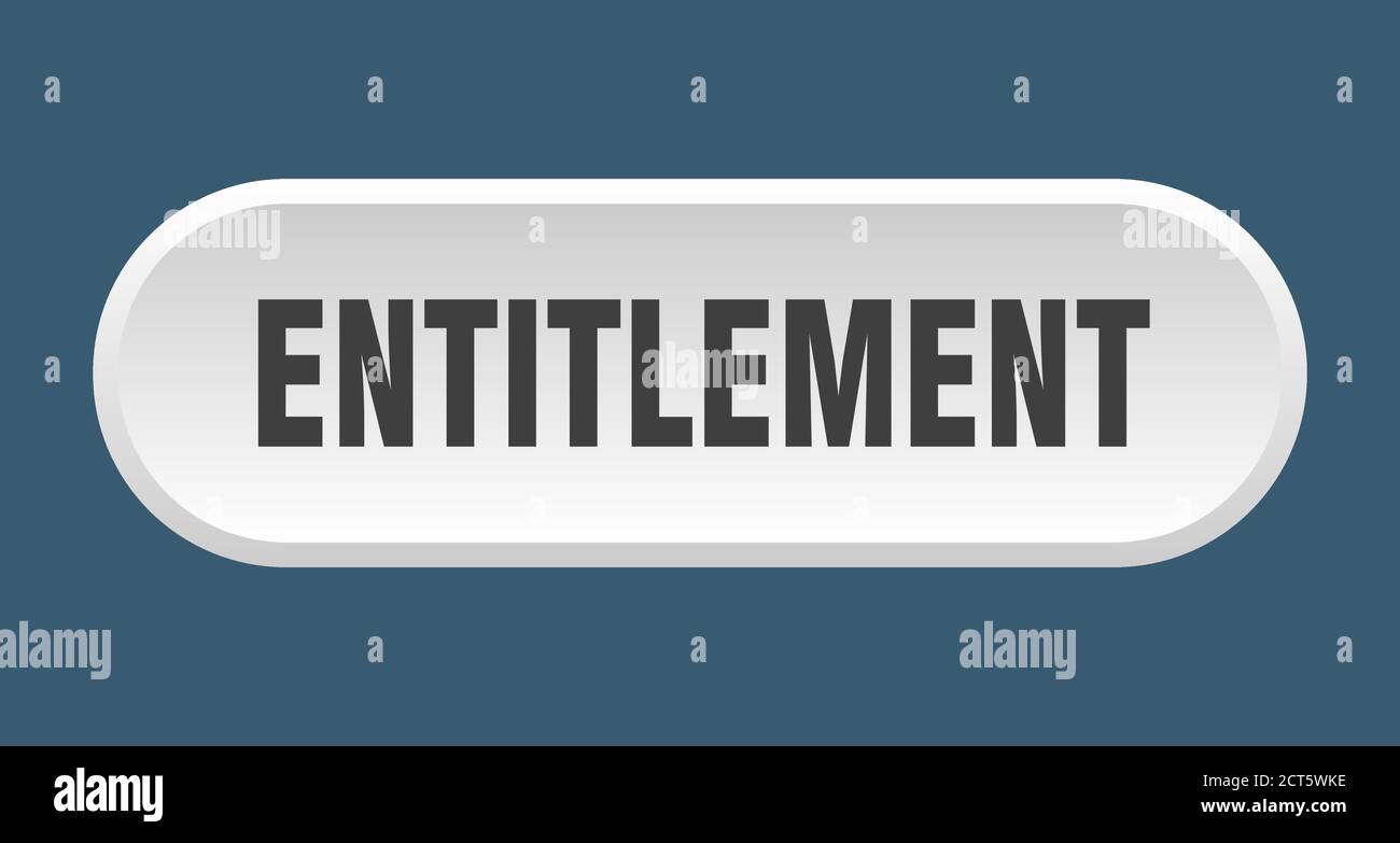 entitlement button. rounded sign isolated on white background Stock ...