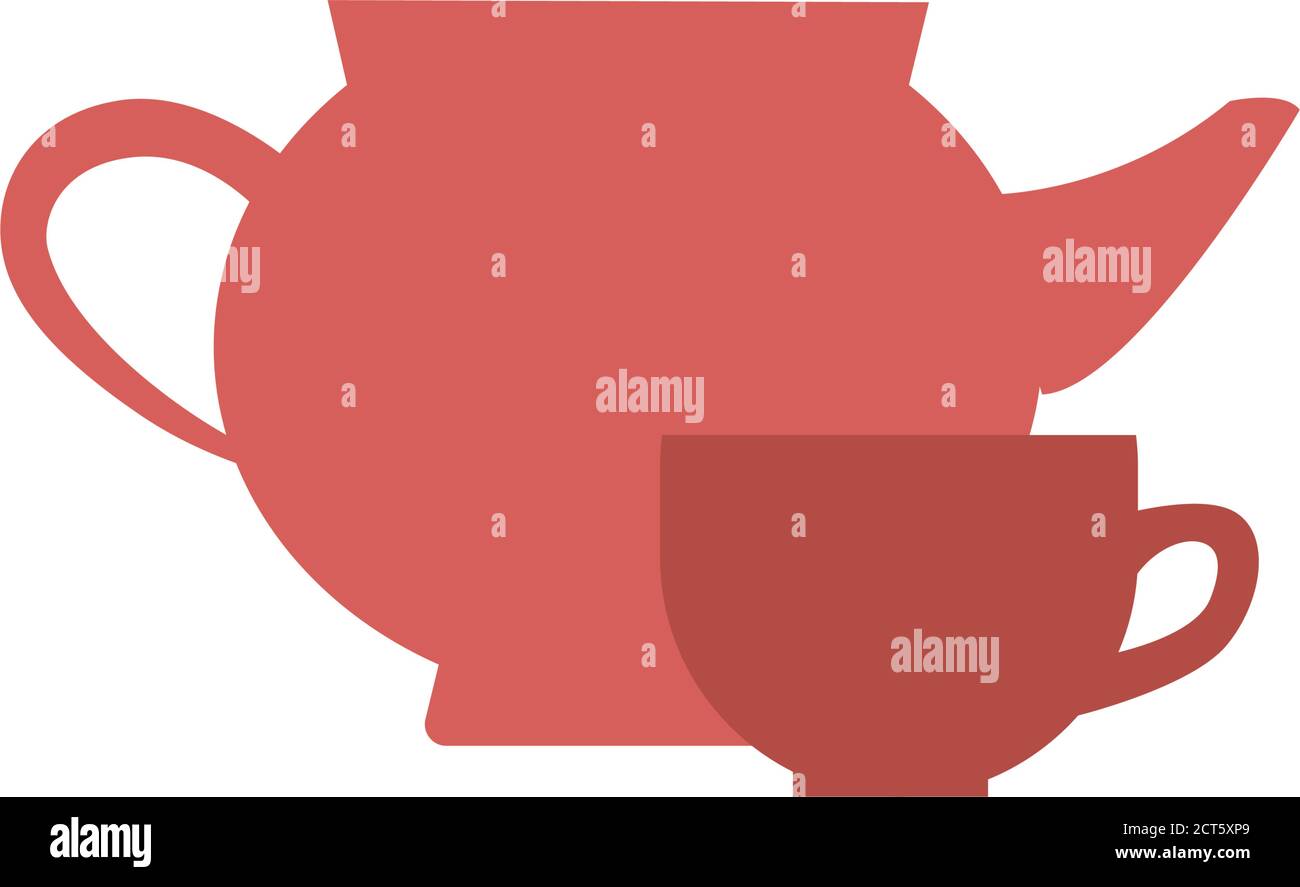 Isolated teapot and cup icon - Vector illustration Stock Vector