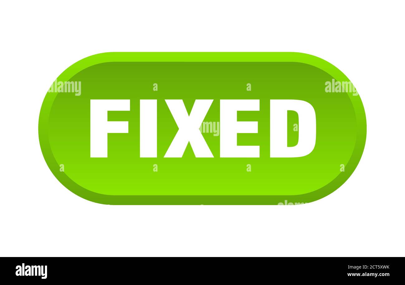 fixed button. rounded sign isolated on white background Stock Vector