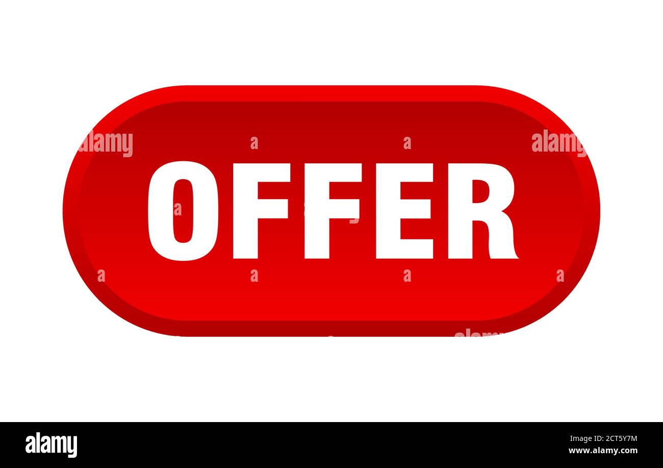 offer button. rounded sign isolated on white background Stock Vector ...