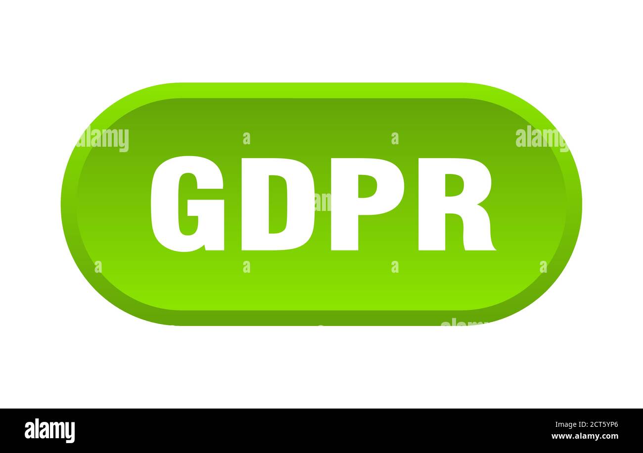 gdpr button. rounded sign isolated on white background Stock Vector