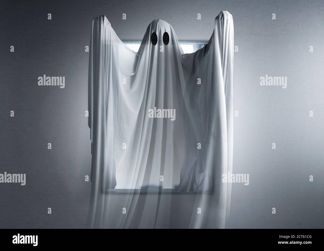 White ghost haunting abandoned hi-res stock photography and images - Alamy
