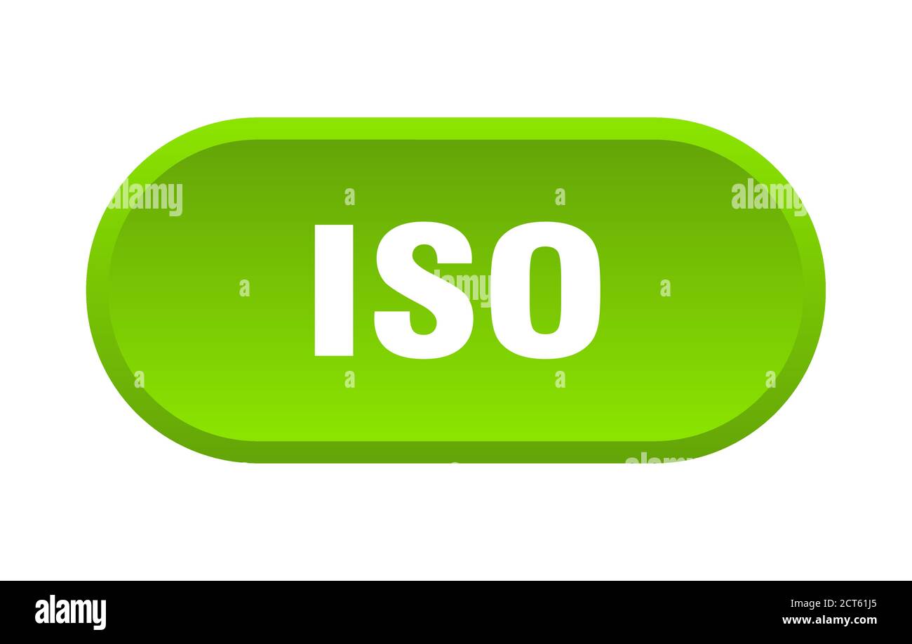 iso button. rounded sign isolated on white background Stock Vector ...