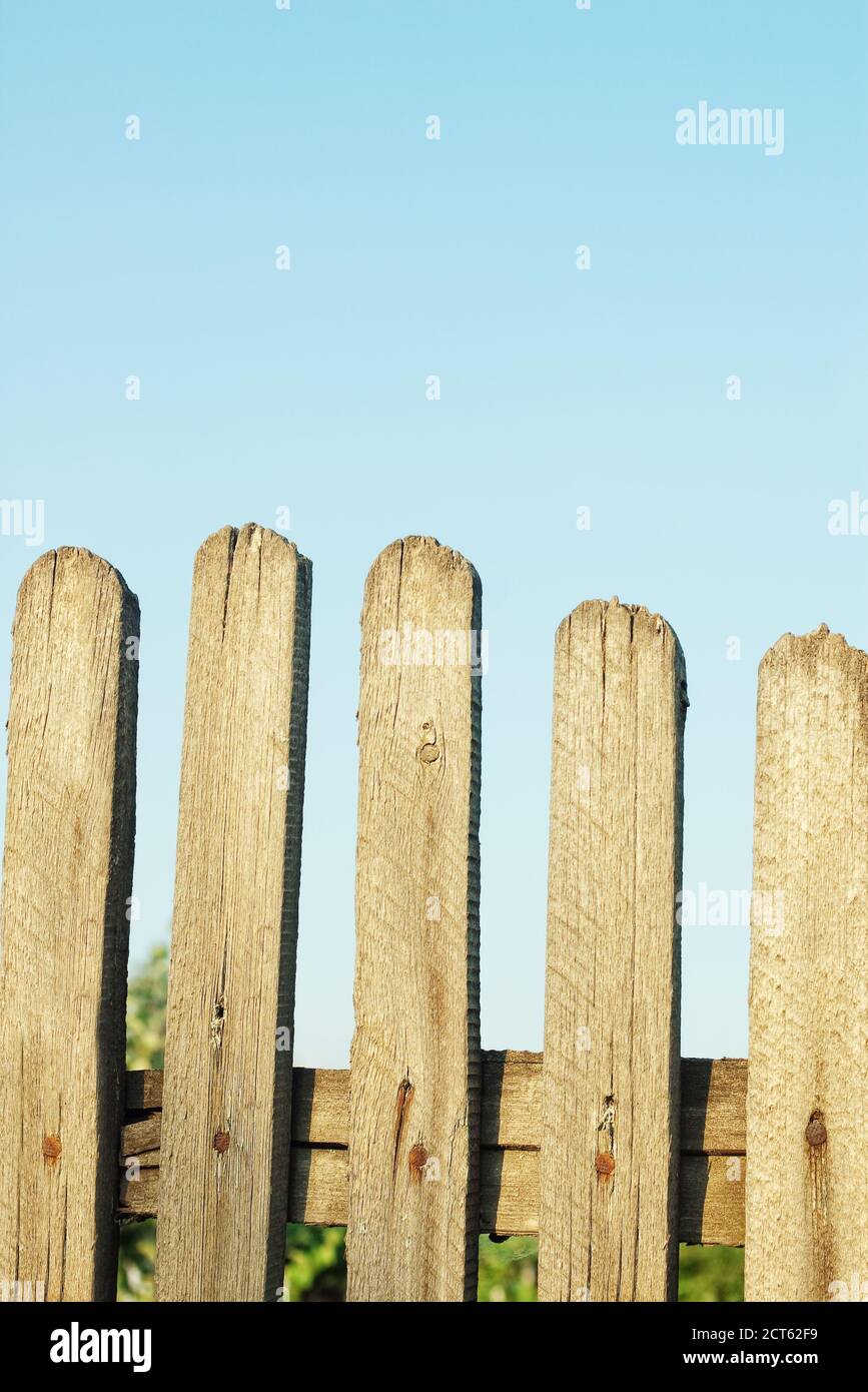 Closeup old picket fence hi-res stock photography and images - Alamy