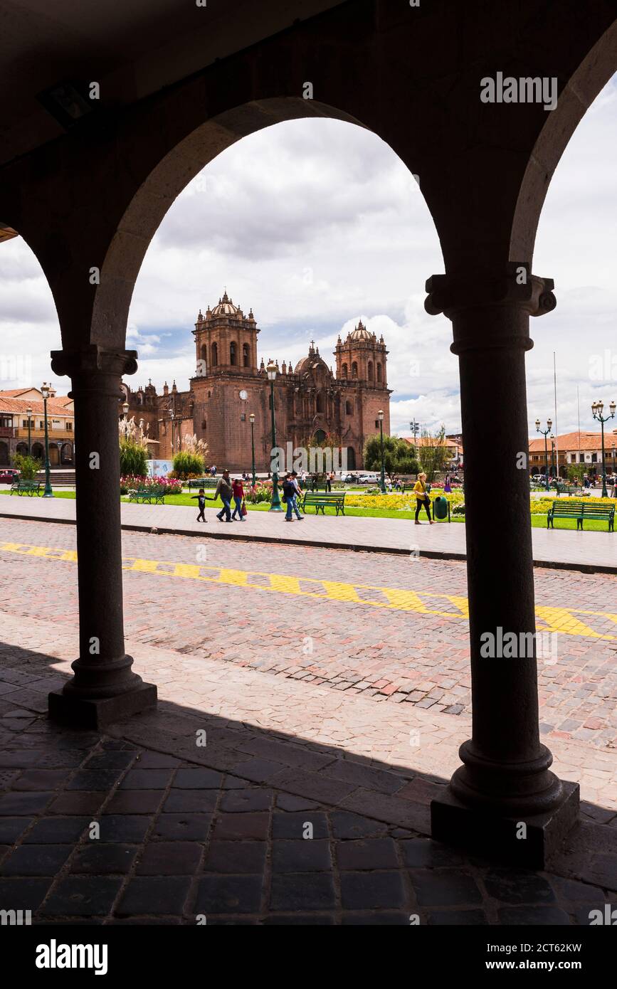 Cusco Cathedral Basilica of the Assumption of the Virgin, Plaza de Armas, Cusco, Cusco Region, Peru, South America Stock Photo