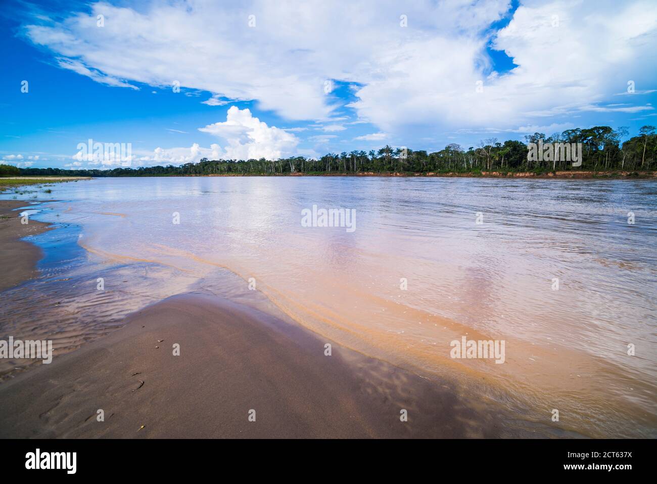 River in Tambopata National Reserve, Tambopata Province, Amazon Jungle of Peru, South America Stock Photo