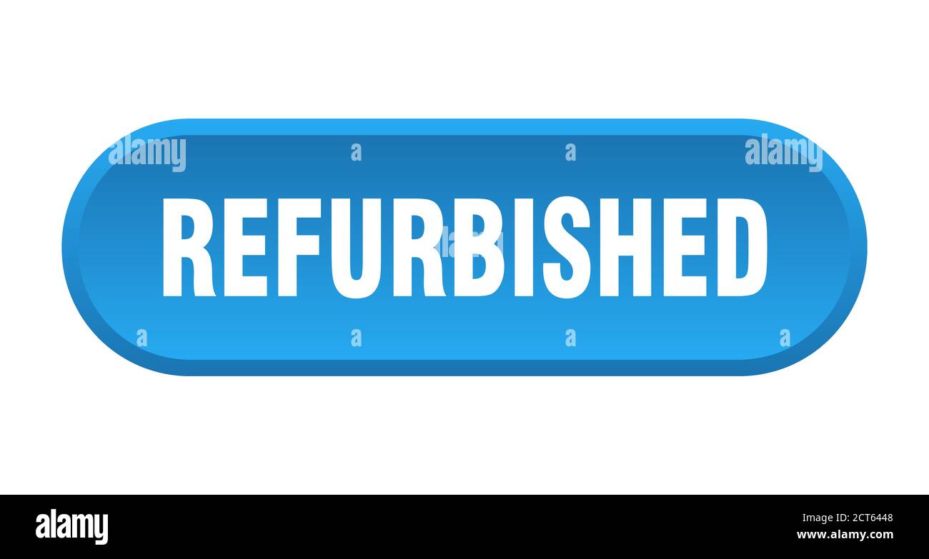 refurbished button. rounded sign isolated on white background Stock ...
