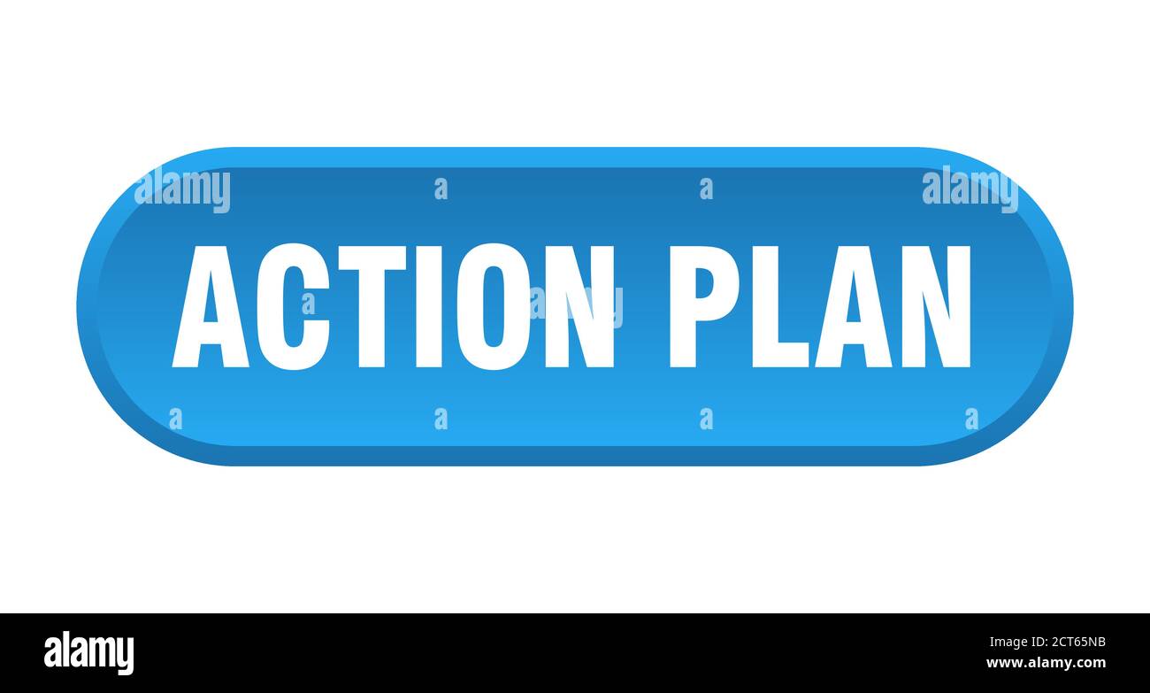 action plan button. rounded sign isolated on white background Stock ...