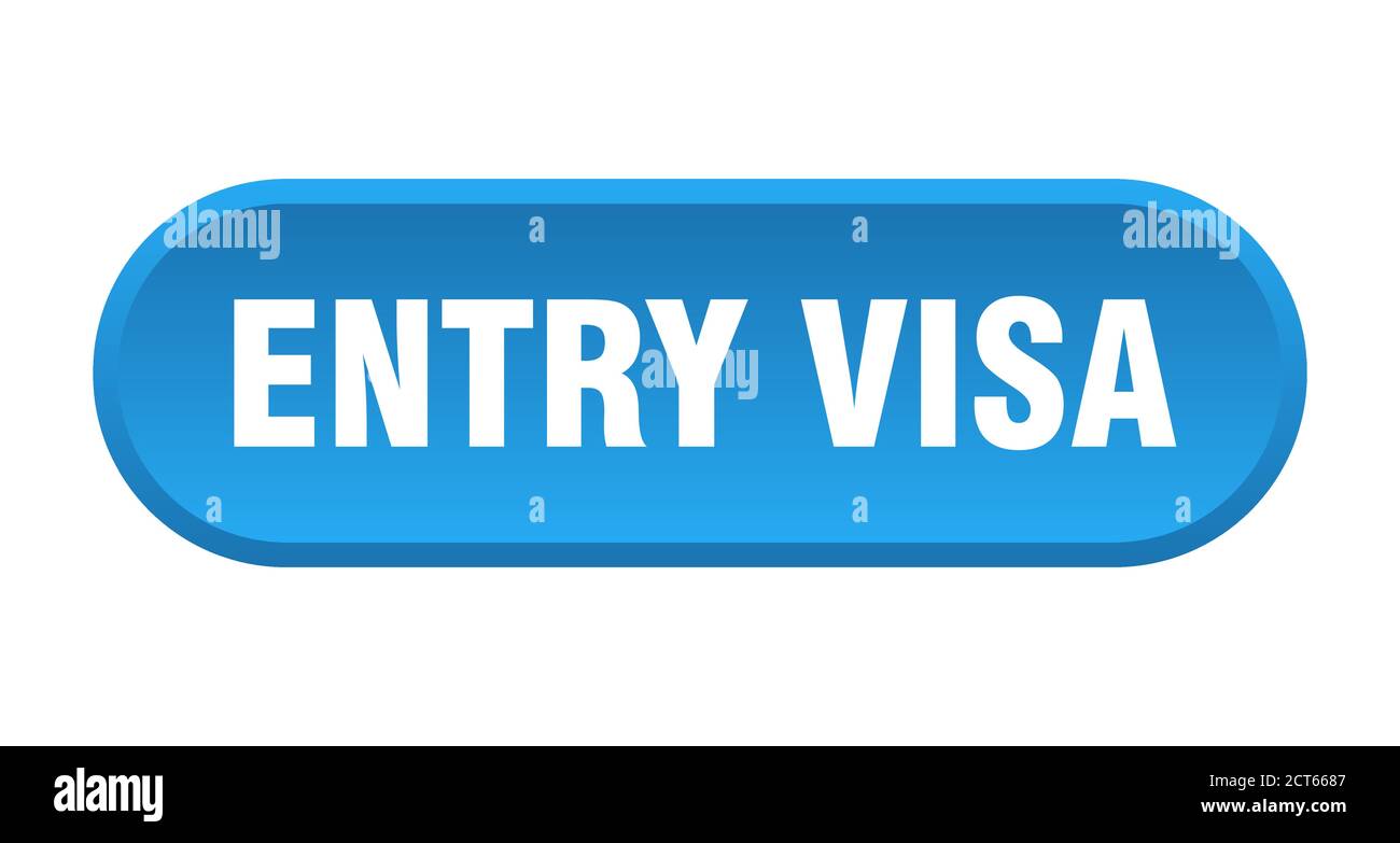 entry visa button. rounded sign isolated on white background Stock ...