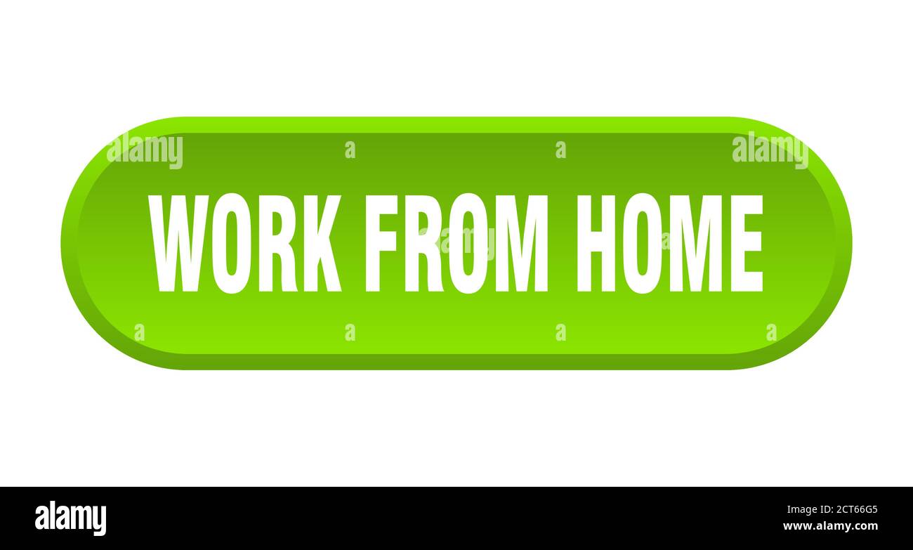 work from home button. rounded sign isolated on white background Stock ...