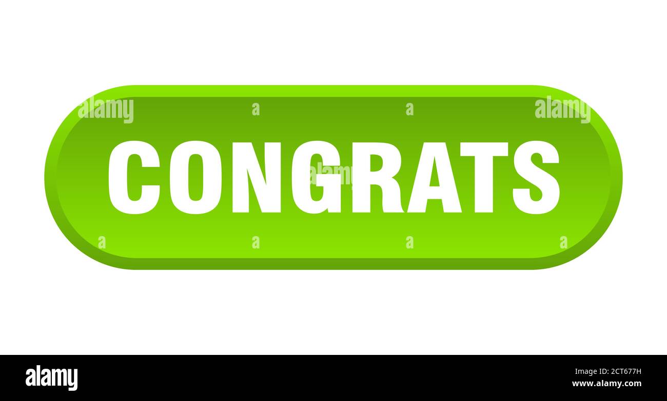 congrats button. rounded sign isolated on white background Stock Vector ...