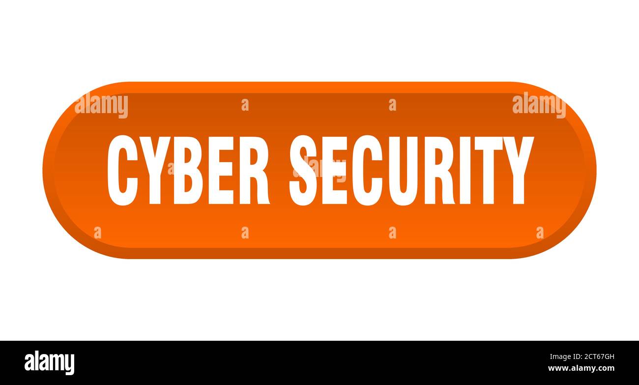 cyber security button. rounded sign isolated on white background Stock Vector