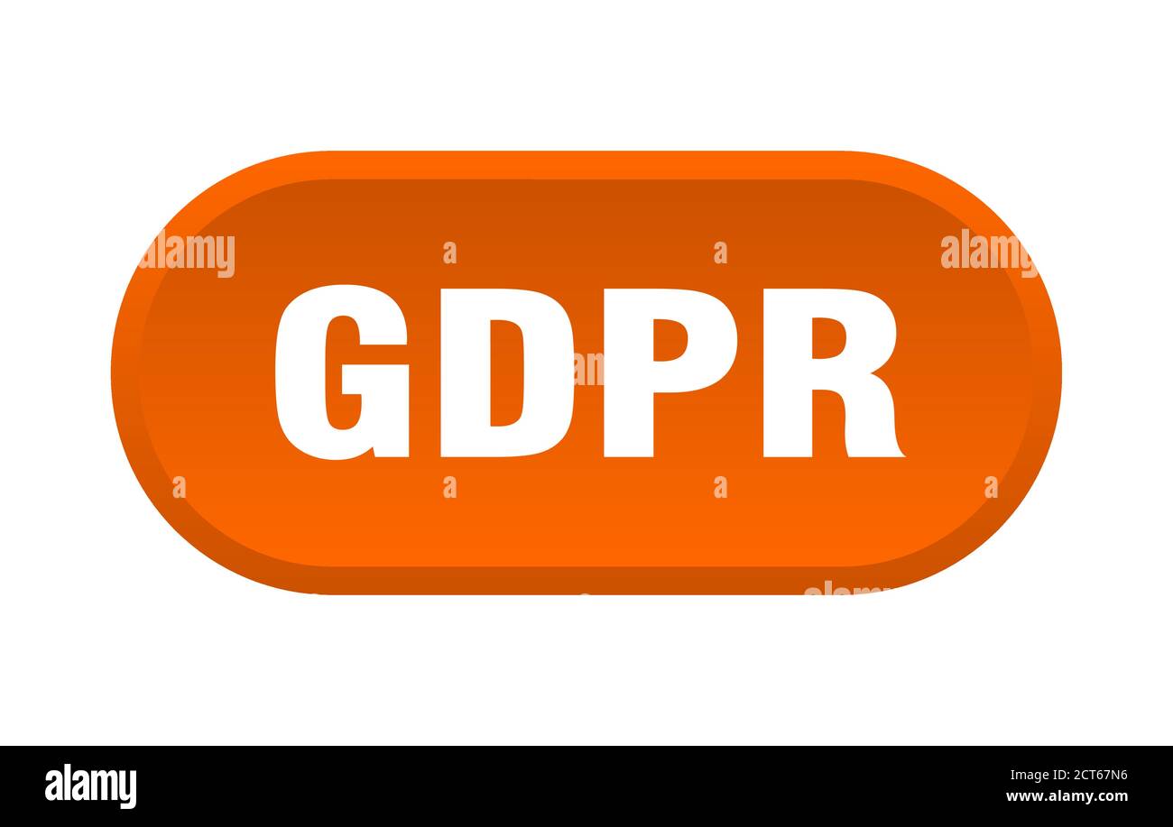 gdpr button. rounded sign isolated on white background Stock Vector