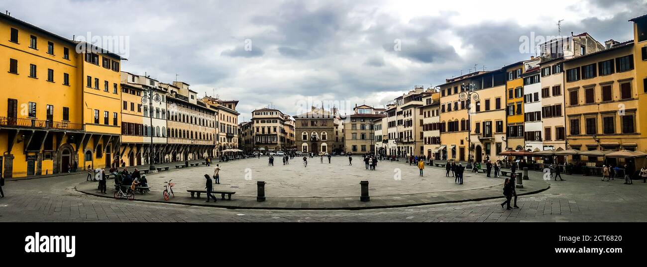 Piazza Santa Croce. Florence, Italy Stock Photo