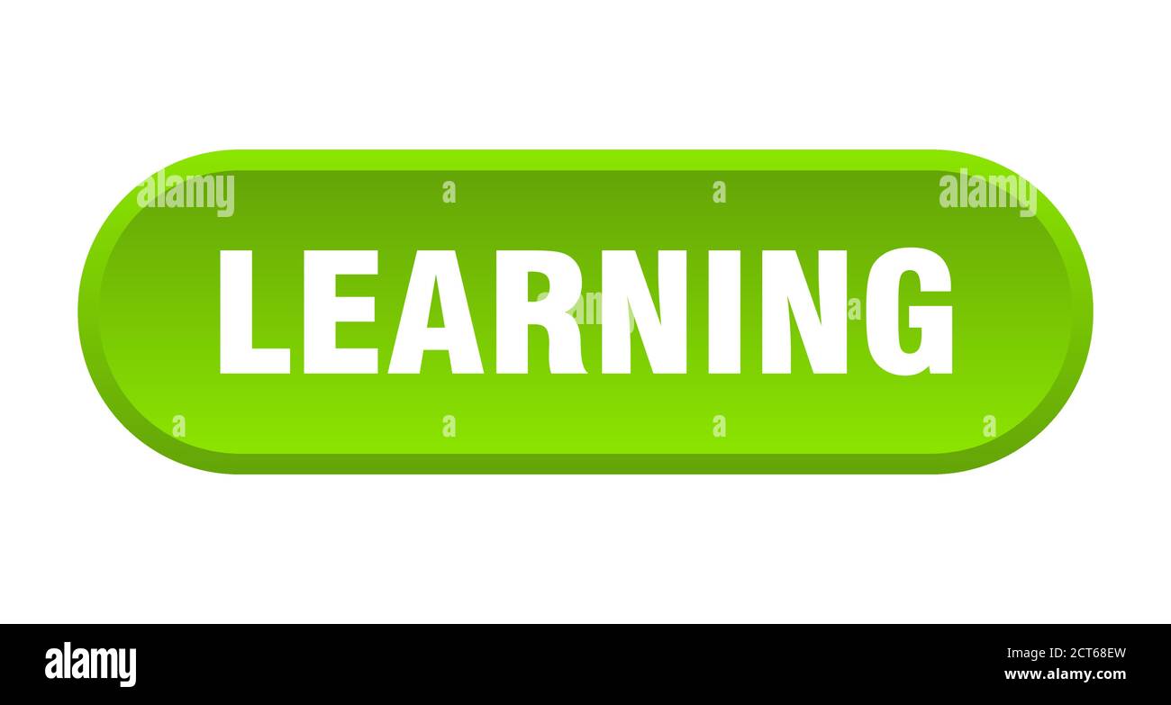 learning button. rounded sign isolated on white background Stock Vector ...