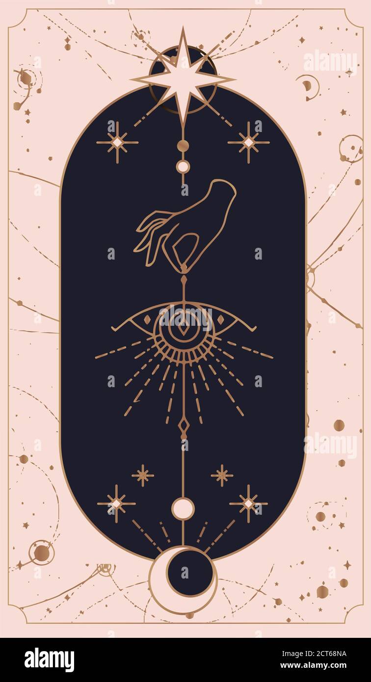 moon and sun Hands, Vintage Fortune Teller Hand with palm reading chart