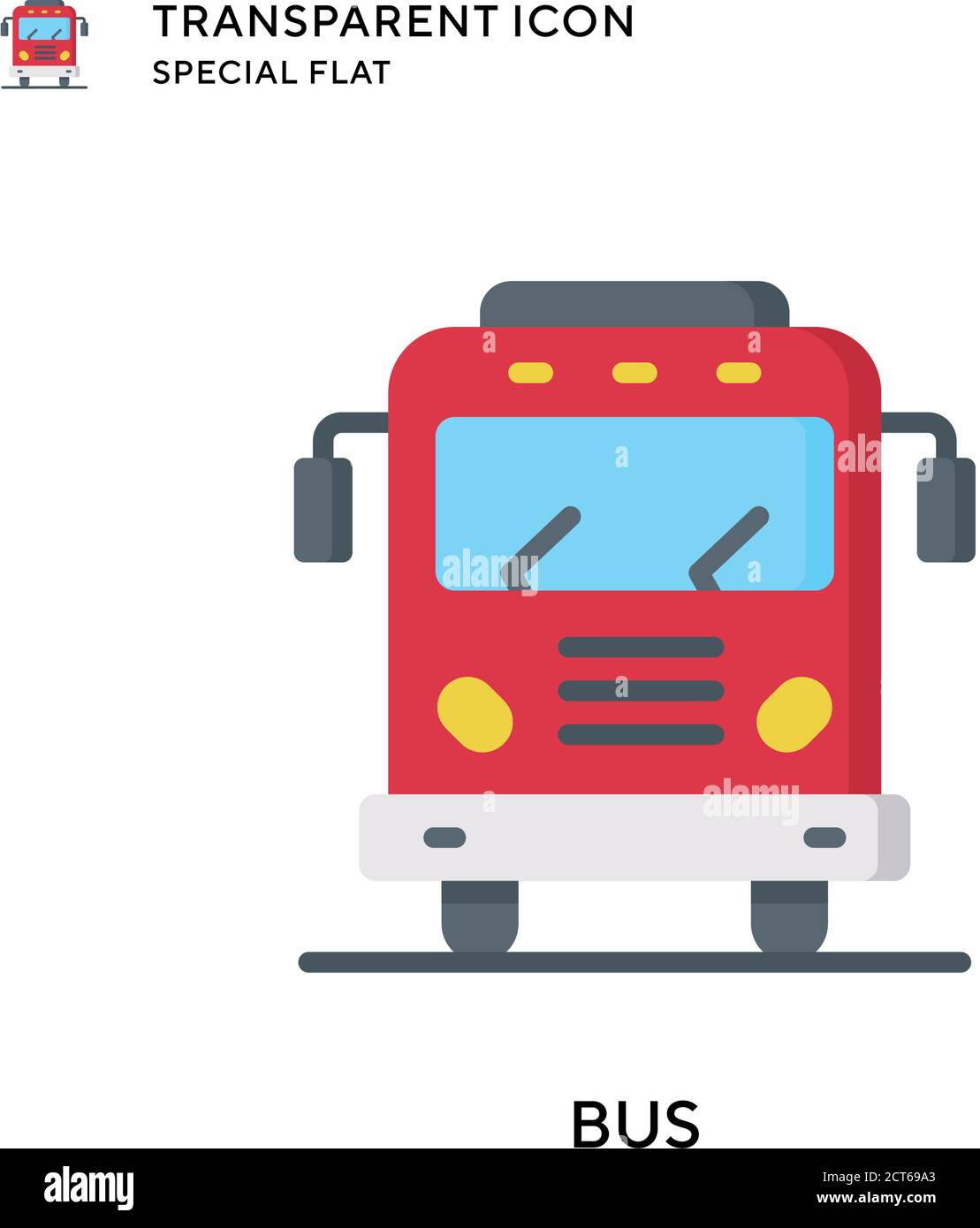 Bus vector icon. Flat style illustration. EPS 10 vector. Stock Vector